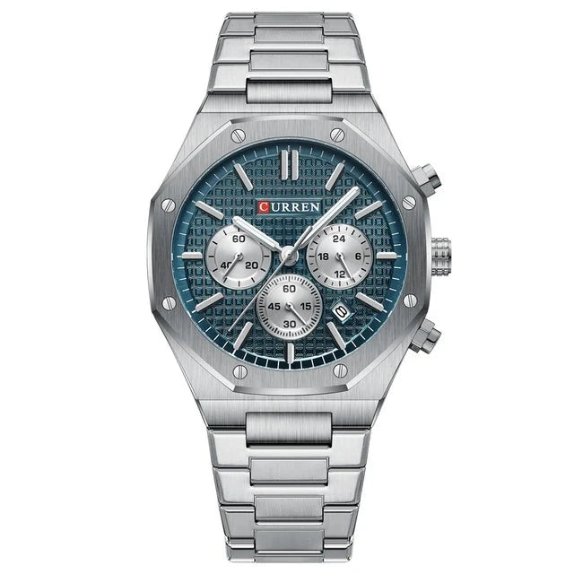 RELOJES CURREN ORIGINAL ELEGANTE PLATEADO PARA HOMBRE | CUR-132 | CUR-133 | 