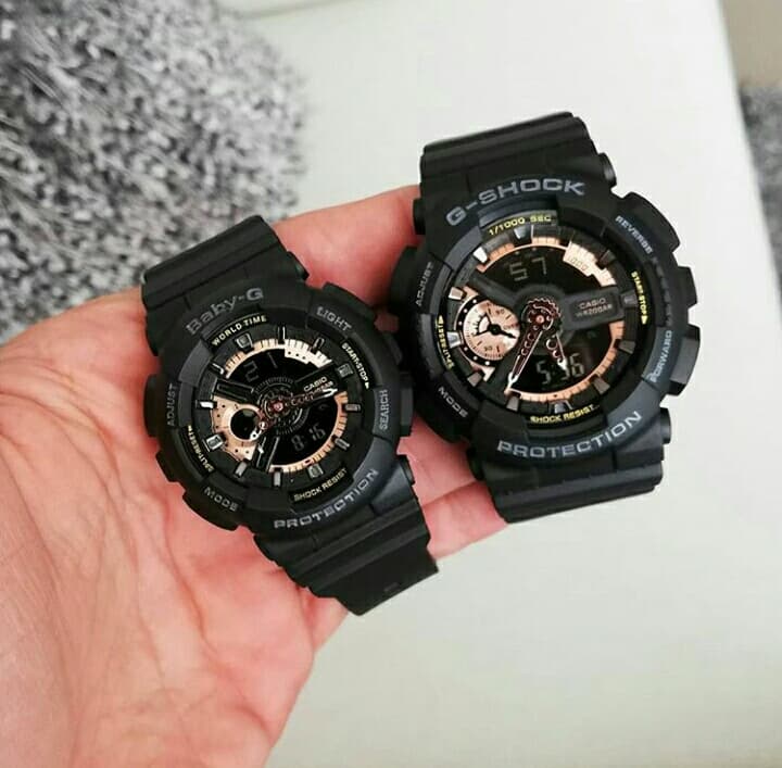 RELOJES G-SHOCK DEPORTIVO CASUAL PAREJA NEGRO  | G-S-21 | G-S-8