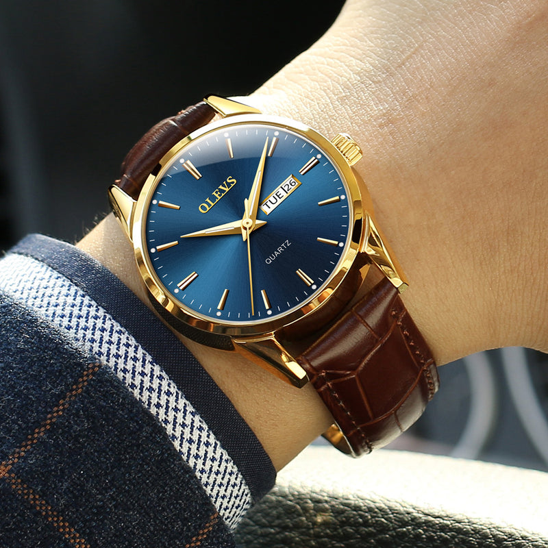 RELOJES OLEVS ORIGINAL - ELEGANTE Y CASUAL - MARRÓN- NEGRO I OLE-1 
