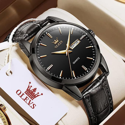 RELOJES OLEVS ORIGINAL - ELEGANTE Y CASUAL - MARRÓN- NEGRO I OLE-8.