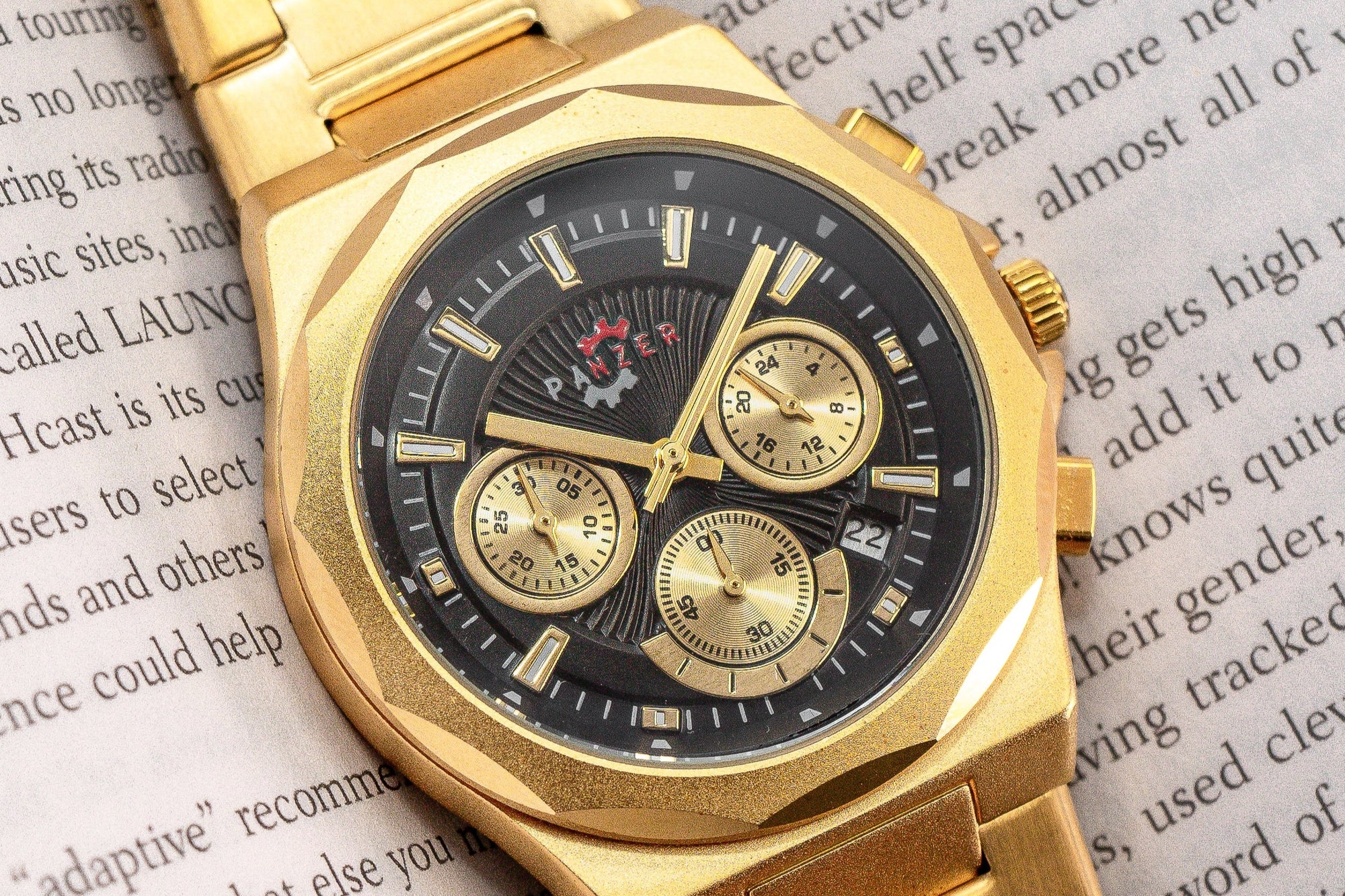 RELOJ PANZER ORIGINAL - ELEGANTE DORADO PLATEADO Y BLANCO | PAN-33 PAN-35