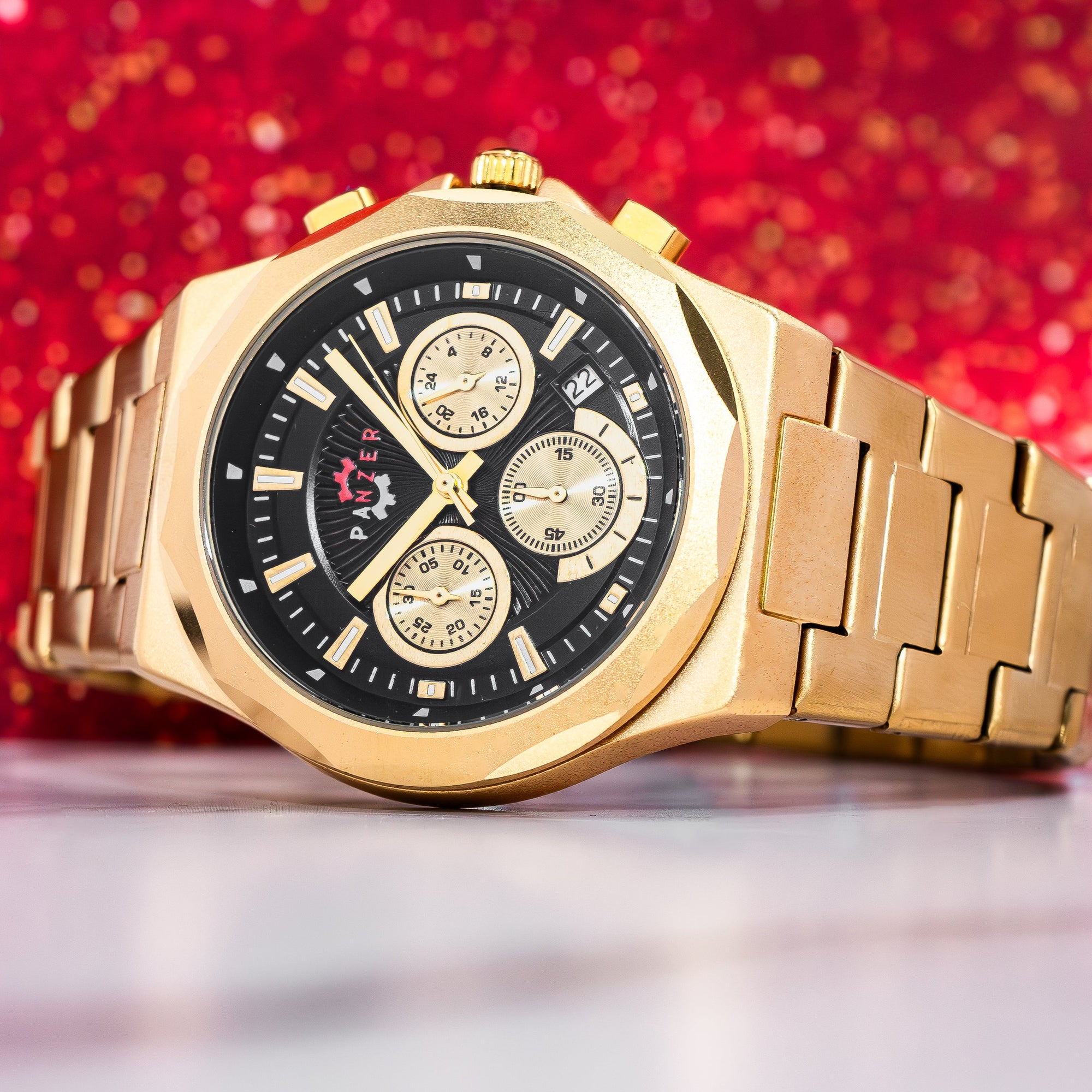RELOJ PANZER ORIGINAL - ELEGANTE DORADO PLATEADO Y BLANCO | PAN-33 PAN-35