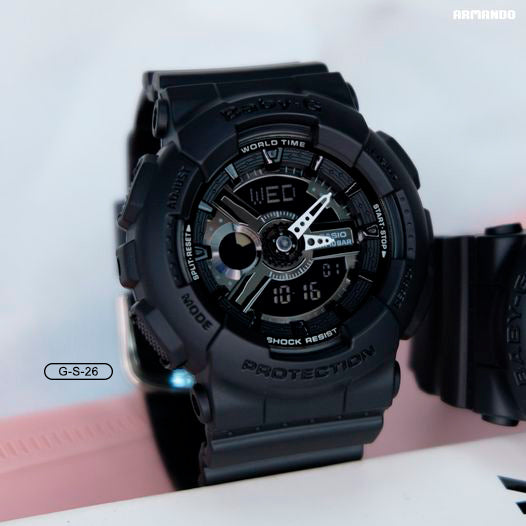 RELOJ BABY-G DEPORTIVO NEGRO PARA MUJER | G-S-26