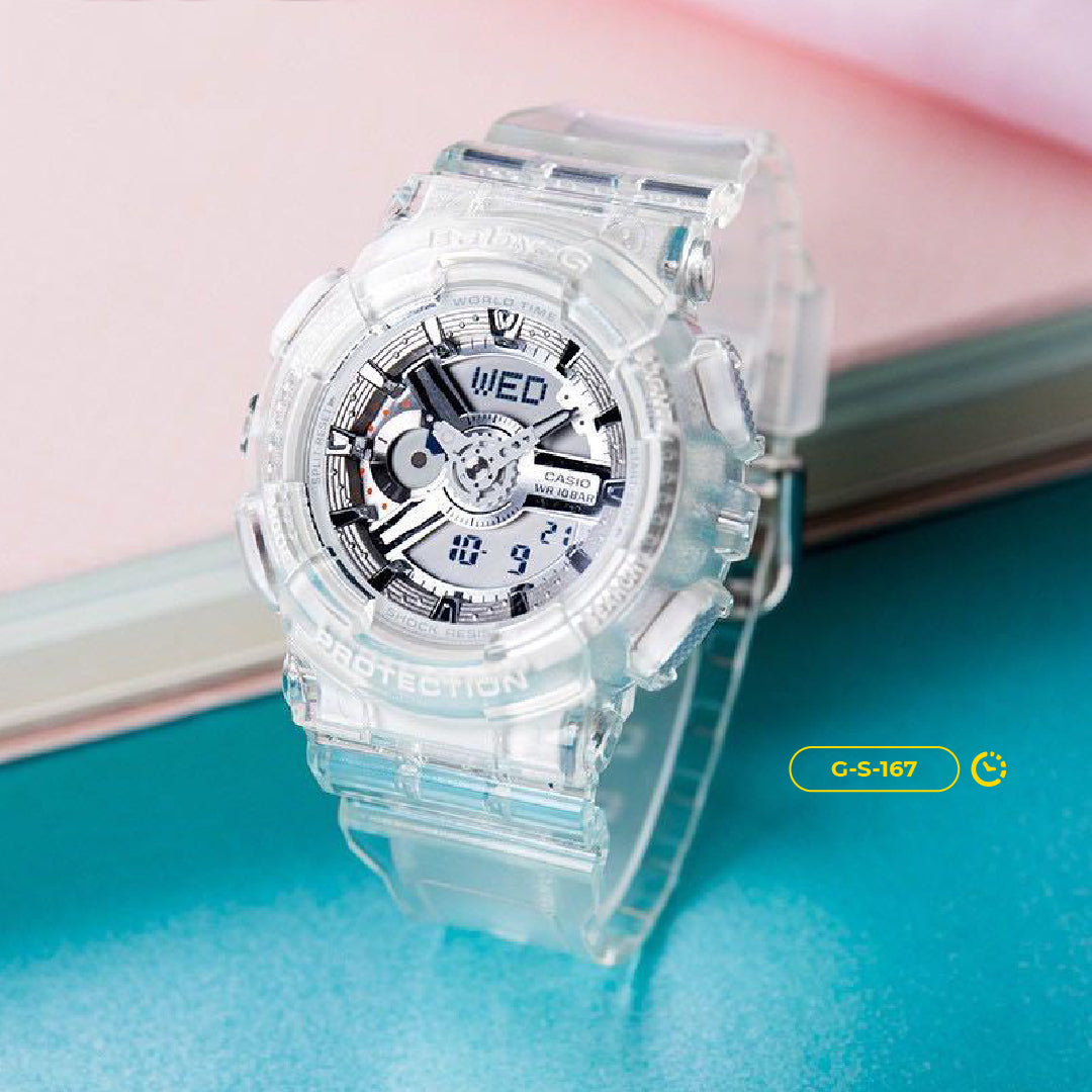 RELOJ BABY-G PARA MUJER - DEPORTIVO TRANSPARENTE | G-S-167 PARA MUJER