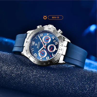 RELOJ BENYAR ORIGINAL CASUAL AZUL Y NEGRO PARA HOMBRE | BEN-13 I BEN-14