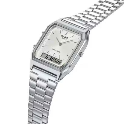 RELOJ CASIO AQ-230A-7AMQYDF ORIGINAL PLATEADO | SKU: CAS-115