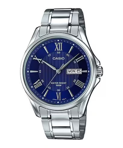 RELOJ CASIO MTP-1384D-2AVDF ORIGINAL AZUL | SKU: CAS-134 para hombre