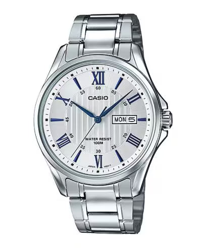 RELOJ CASIO MTP-1384D-7A2VDF ORIGINAL PLATEADO | SKU: CAS-135 para hombre