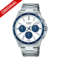 RELOJ CASIO ORIGINAL AZUL MTP-1374D | CAS-94 PARA HOMBRE