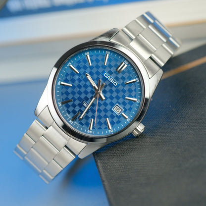 RELOJ CASIO ORIGINAL AZUL MTP-VD03D | CAS-98 PARA HOMBRE