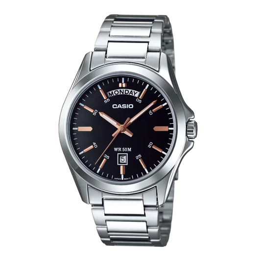 RELOJ_CASIO_ORIGINAL_MTP-1370D-1A2VDF_NEGRO_CAS-128 para Hombre