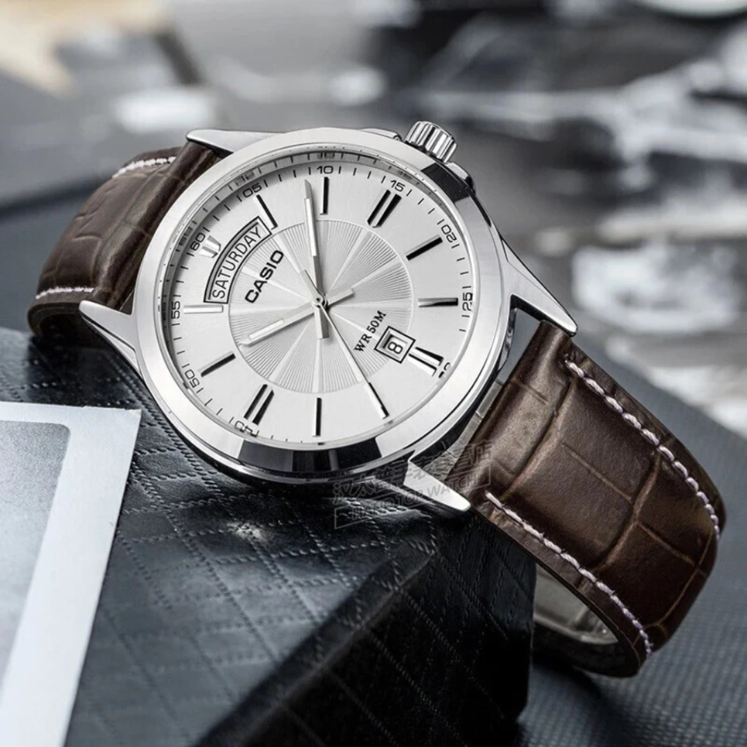 RELOJ_CASIO_ORIGINAL_MTP-1381L-7AVDF_NEGROCAS-127 para Hombre