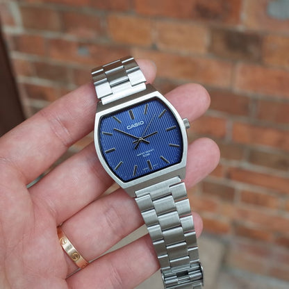 RELOJ CASIO ORIGINAL MTP-B140D AZUL CAS-86 PARA HOMBRE