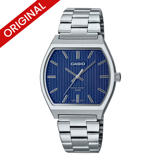 RELOJ CASIO ORIGINAL MTP-B140D AZUL CAS-86 PARA HOMBRE