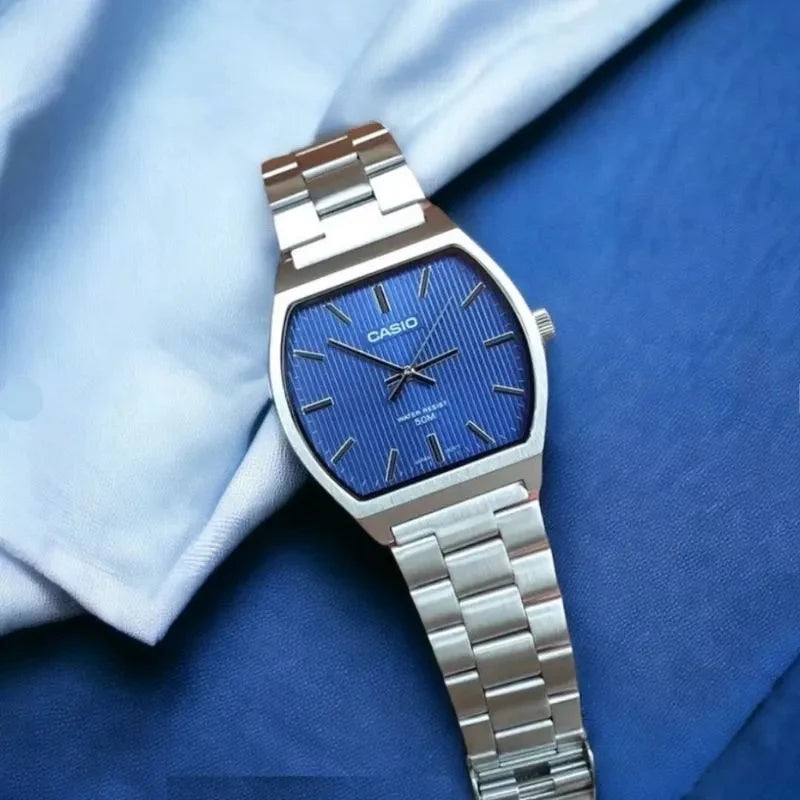 RELOJ CASIO ORIGINAL MTP-B140D AZUL CAS-86 PARA HOMBRE