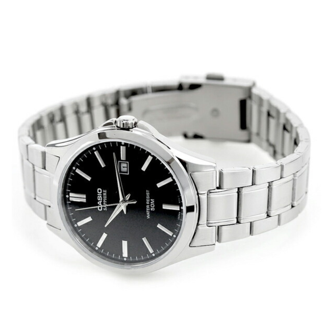 RELOJ_CASIO_ORIGINAL_MTS-115D-1AVDF_PLATEADO_CAS-130 para Hombre