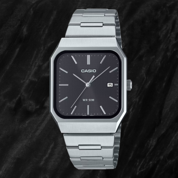 RELOJ CASIO ORIGINAL NEGRO  MTP-B185D CAS-88 PARA HOMBRE 