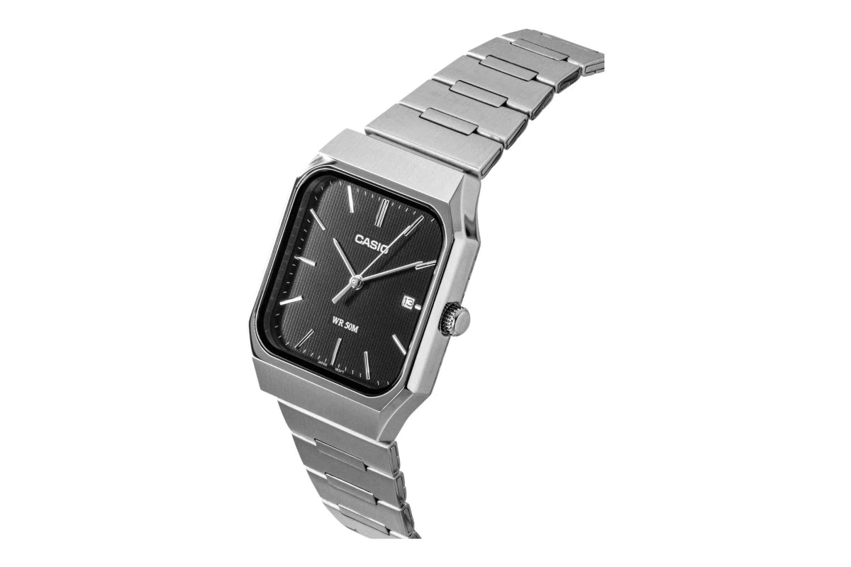 RELOJ CASIO ORIGINAL NEGRO  MTP-B185D CAS-88 PARA HOMBRE 