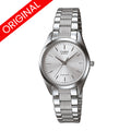 RELOJ CASIO ORIGINAL PLATEADO LTP-1274D | CAS-34 - CAS-35-7
ELEGANTE PARA MUJER