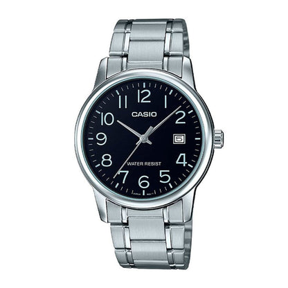 RELOJ CASIO STEEL NEGRO MTP-V002D-1B ELEGANTE | CAS-16 (1)