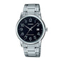 RELOJ CASIO STEEL NEGRO MTP-V002D-1B ELEGANTE | CAS-16 (1)