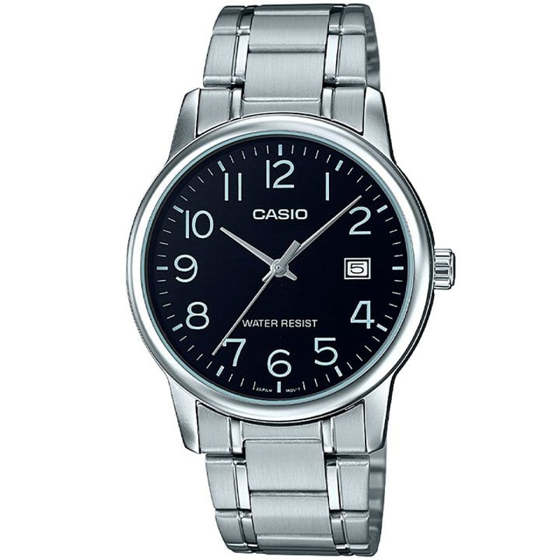 RELOJ CASIO STEEL NEGRO MTP-V002D-1B ELEGANTE  CAS-16 (4)