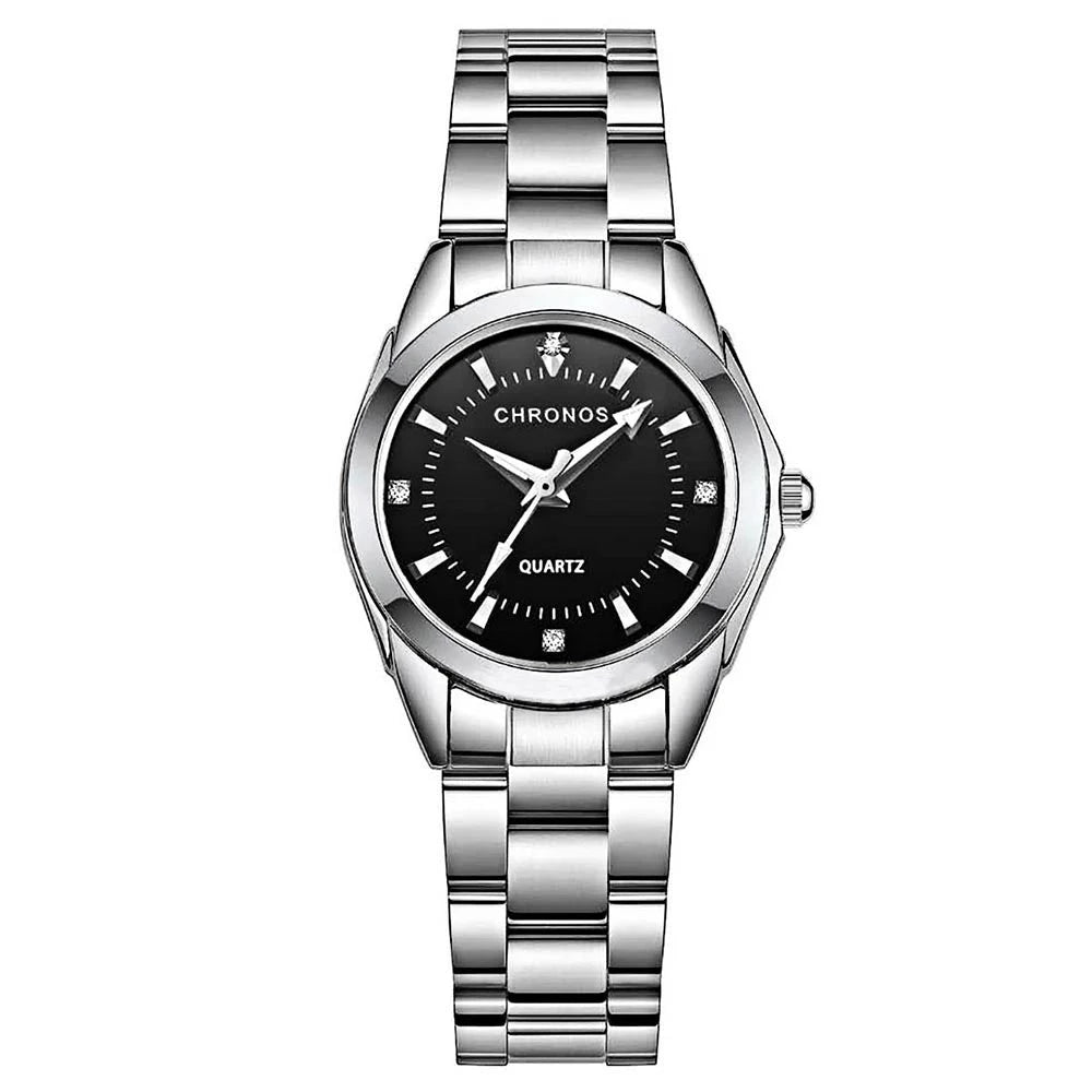 RELOJ CHRONOS ORIGINAL - ELEGANTE PLOMO Y NEGRO | CHR-10 (1)