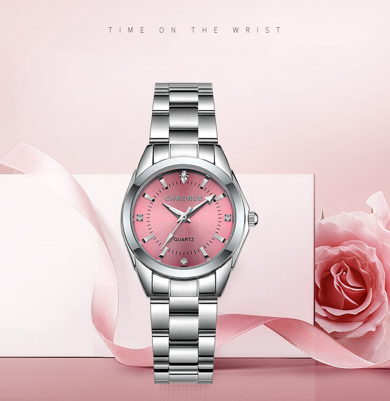 RELOJ CHRONOS ORIGINAL - PLOMO Y ROSA | CHR-7 (3)