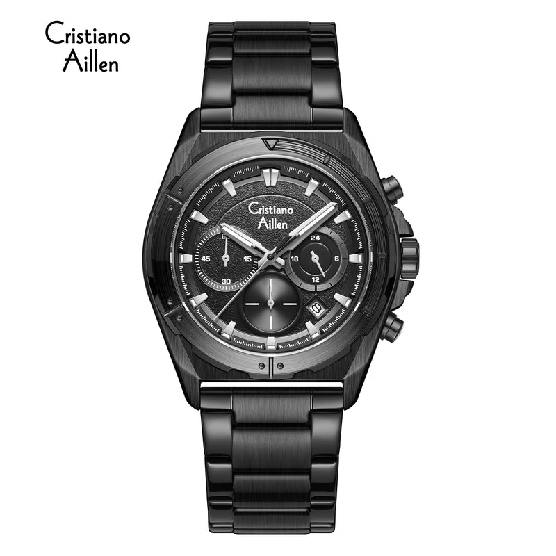 RELOJ CRISTIANO AILLEN ORIGINAL - CASUAL PLATEADO AZUL NEGRO 8901  | CRI-5, CRI-6, CRI-7 PARA HOMBRE