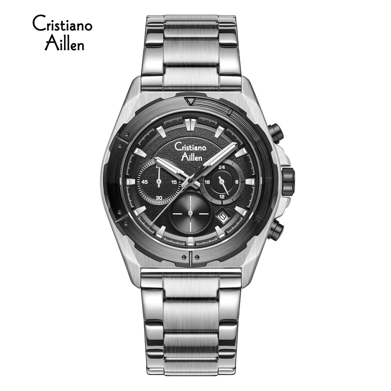 RELOJ CRISTIANO AILLEN ORIGINAL - CASUAL PLATEADO AZUL NEGRO 8901  | CRI-5, CRI-6, CRI-7 PARA HOMBRE