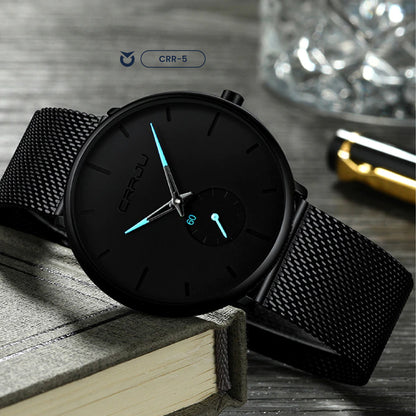 RELOJ CRRJU ORIGINAL - ELEGANTE NEGRO PARA HOMBRE  | CRR-5 I CRR-6 I CRR-12 I CRR-13