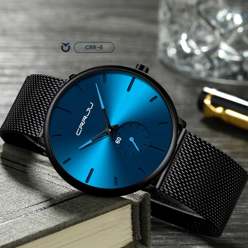 RELOJ CRRJU ORIGINAL - ELEGANTE NEGRO PARA HOMBRE | CRR-5 I CRR-6 I CRR-12 I CRR-13