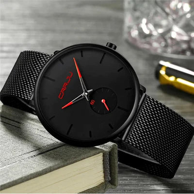 RELOJ CRRJU ORIGINAL - ELEGANTE NEGRO PARA HOMBRE | CRR-5 I CRR-6 I CRR-12 I CRR-13