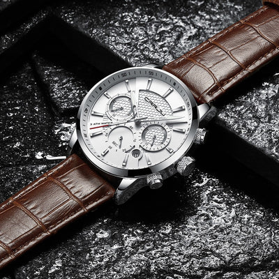 RELOJ CRRJU ORIGINAL CASUAL MARRÓN Y NEGRO PARA HOMBRE  | CRR-1 I CRR-2