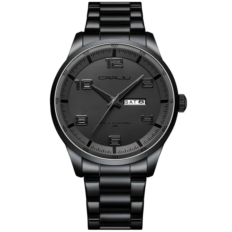 RELOJ CRRJU ORIGINAL ELEGANTE DORADO Y PLATEADO PARA HOMBRE 5005 | CRR-7 | CRR-8 I CRR-9