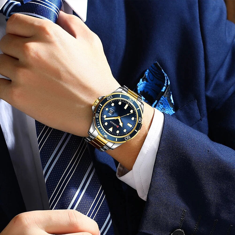 RELOJ CURREN - DIAMANTE AZUL PLATEADO ORO | CUR-76 (2)