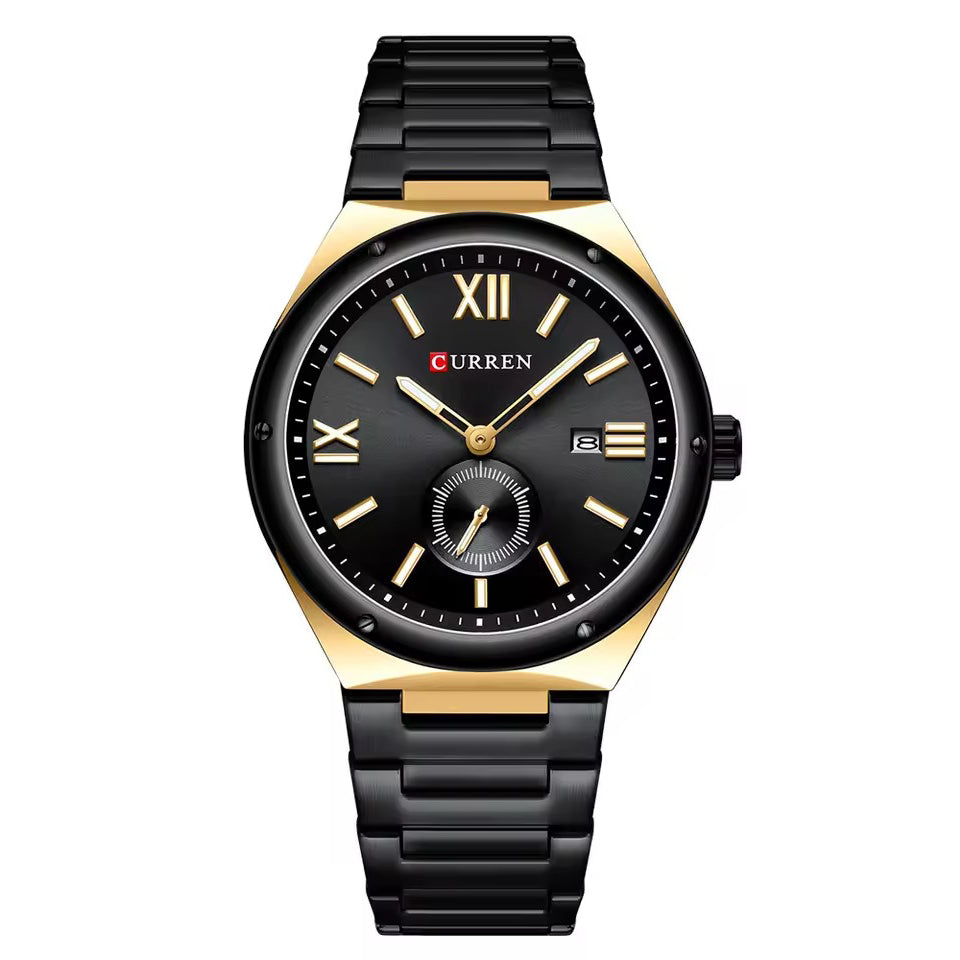 RELOJ_CURREN_8471_ORIGINAL_CASUAL NEGRO_CUR-137 para Hombre