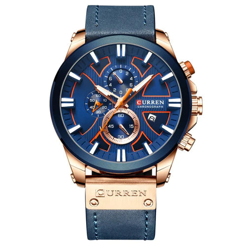 RELOJ CURREN ORIGINAL - CASUAL NEGRO Y AZUL PARA HOMBRE 8346 | CUR-45 | CUR-46