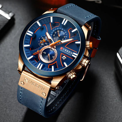 RELOJ CURREN ORIGINAL - CASUAL NEGRO Y AZUL PARA HOMBRE 8346 | CUR-45 | CUR-46