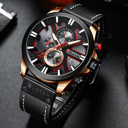 RELOJ CURREN ORIGINAL - CASUAL NEGRO Y AZUL PARA HOMBRE 8346 | CUR-45 | CUR-46