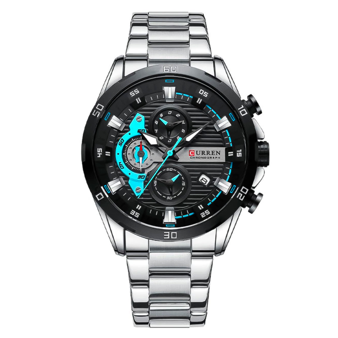RELOJ CURREN ORIGINAL - CASUAL PLATEADO, NEGRO Y AZUL 8402 | CUR-88, CUR-89, CUR-90 PARA HOMBRE