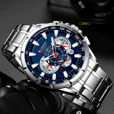 RELOJ CURREN ORIGINAL - ELEGANTE - NEGRO - PLATEADO - AZUL 8363 | CUR-31 I CUR-32 I CUR-33 I CUR-75-5