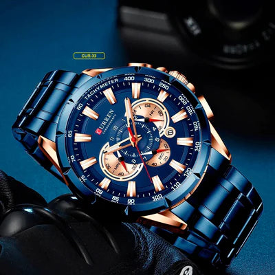RELOJ CURREN ORIGINAL - ELEGANTE - NEGRO - PLATEADO - AZUL 8363 | CUR-31 I CUR-32 I CUR-33 I CUR-75-8