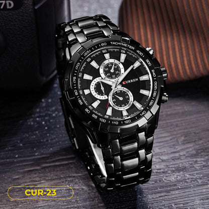 RELOJ CURREN ORIGINAL - ELEGANTE NEGRO - PLATEADO 8023 | CUR-23 | CUR-24 | CUR-111-2