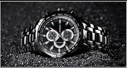 RELOJ CURREN ORIGINAL - ELEGANTE NEGRO - PLATEADO 8023 | CUR-23 | CUR-24 | CUR-111-4