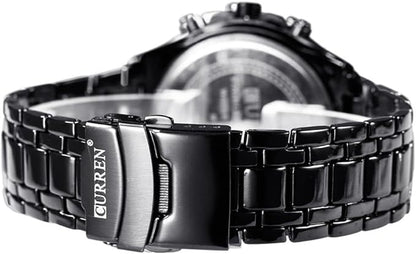 RELOJ CURREN ORIGINAL - ELEGANTE NEGRO - PLATEADO 8023 | CUR-23 | CUR-24 | CUR-111-5