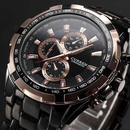 RELOJ CURREN ORIGINAL - ELEGANTE NEGRO - PLATEADO 8023 | CUR-23 | CUR-24 | CUR-111-9
