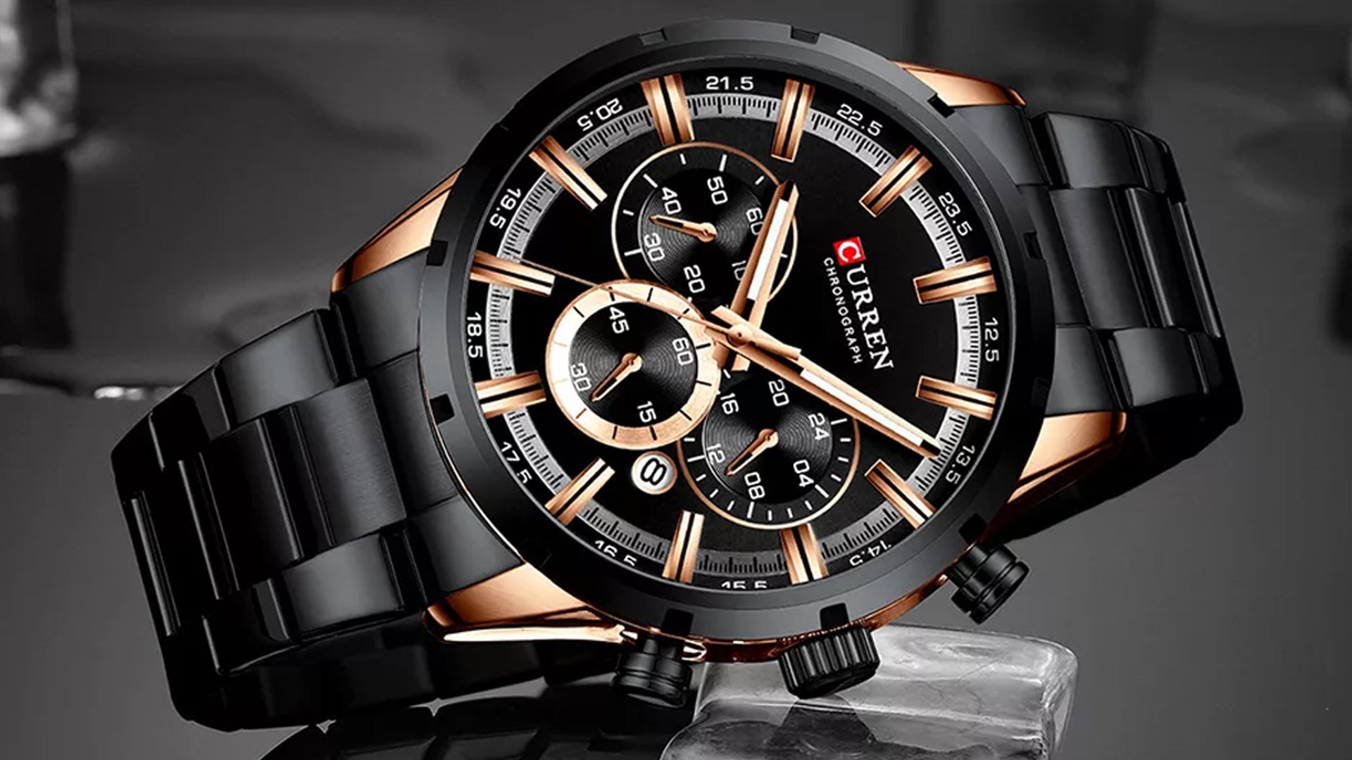 RELOJ CURREN ORIGINAL CASUAL  HOMBRE COLOR NEGRO 8355 | CUR-142
