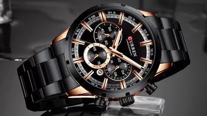 RELOJ CURREN ORIGINAL CASUAL  HOMBRE COLOR NEGRO 8355 | CUR-142
