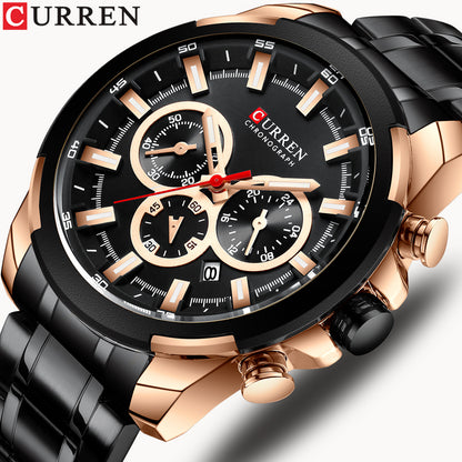 RELOJ CURREN ORIGINAL CASUAL  HOMBRE COLOR NEGRO 8355 | CUR-142
